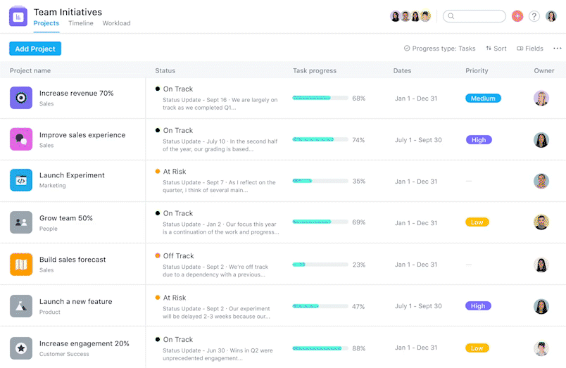 Asana Project Management