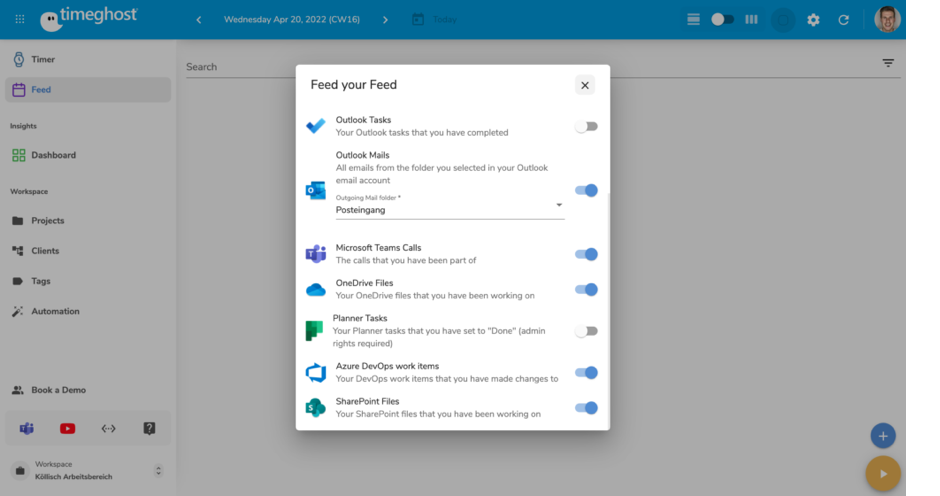 Microsoft365 time tracking for consulting companies