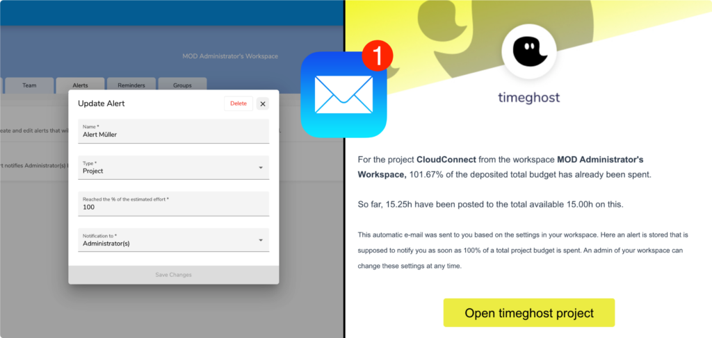 timeghost resource planning with alerts